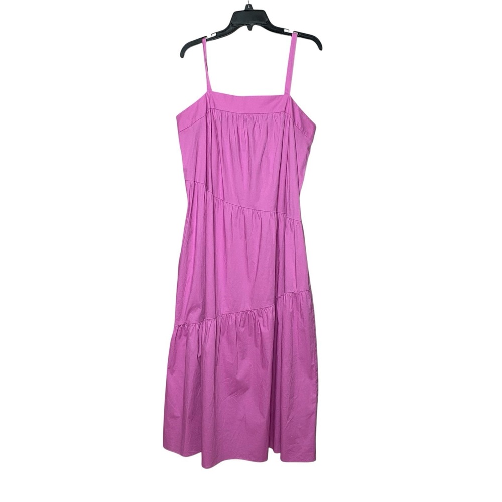 Donna Morgan Diagonal Tiers‎ Pockets Straps Maxi Sundress Pink Women Size 16